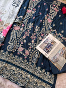 Ziaaz Designs Code 879 Cambric Cotton Heavy Embroidery Work Pakistani Suits