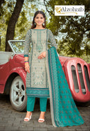 Alzohaib Sarra Az 1082 Pure Cotton Print With Heavy Self Work Pakistani Suits