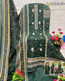 Alzohaib Sarra Az 1083 Pure Cotton Print With Heavy Self Work Pakistani Suits