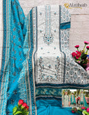 Alzohaib Sarra Az 1082 Pure Cotton Print With Heavy Self Work Pakistani Suits