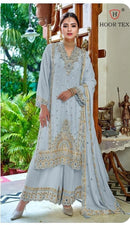 Hoor Tex Hf 120 B Heavy Chinon With Cut Work Pakistani Suits