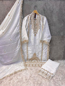 Hoor Tex Hf 120 A Heavy Chinon With Cut Work Pakistani Suits