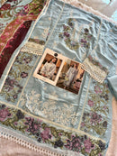 Mehboob Tex 1600 Viscose Cambric Cotton With Heavy Self Embroidery Work Pakistani Suits