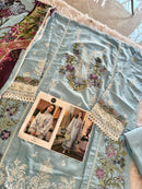 Mehboob Tex 1600 Viscose Cambric Cotton With Heavy Self Embroidery Work Pakistani Suits