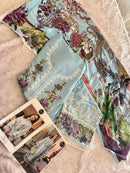 Mehboob Tex 1600 Viscose Cambric Cotton With Heavy Self Embroidery Work Pakistani Suits