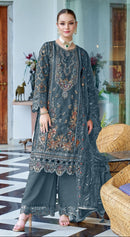 Fepic Rosemeen 1970 B Organza Embroidered With Heavy Khatli Work Pakistani Suits