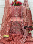 Fepic Rosemeen 1970 C Organza Embroidered With Heavy Khatli Work Pakistani Suits