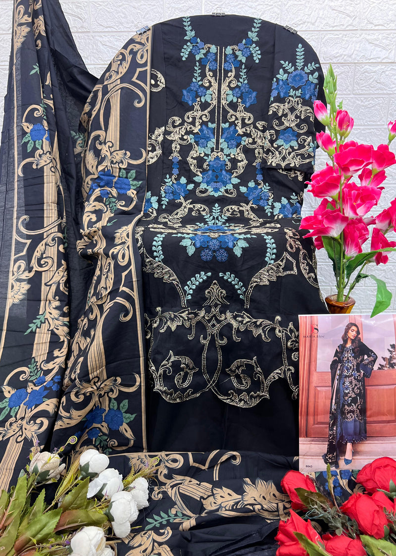 Deepsy Maria B 8043 Viscose Rayon With Heavy Self Embroidery Worked Pakistani Suits