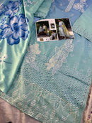 Ziaaz Designs Code 890 Cambric Cotton Chikenkari Shaded Semi Stitched Pakistani Suits