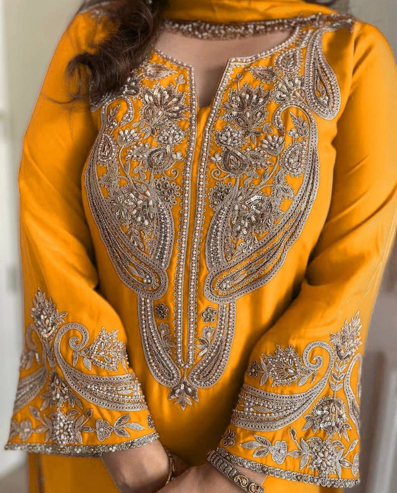 ZSR 3097 B Designer Collection In Pure Chinnon With Embroidery Sequence Work Pakistani Suits