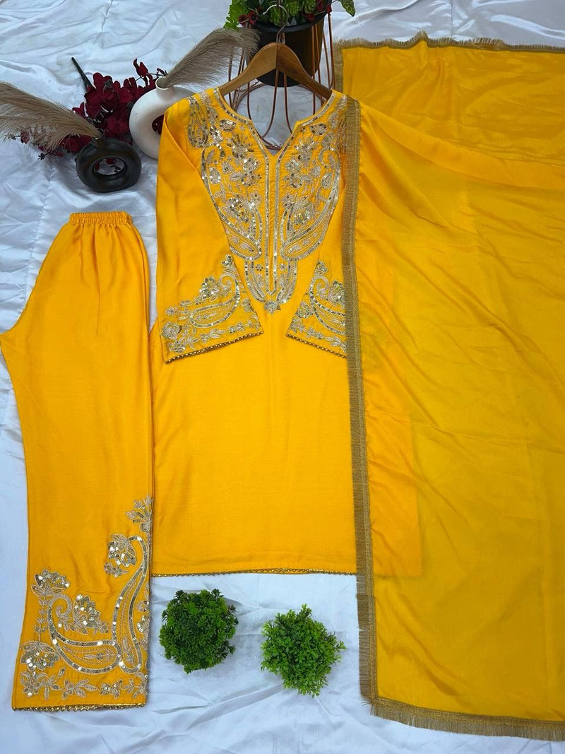 ZSR 3097 B Designer Collection In Pure Chinnon With Embroidery Sequence Work Pakistani Suits