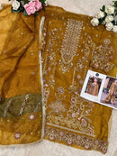 Mehboob Tex 1193 B Organza Heavy Embroidery Work Pakistani Suits