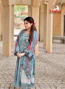 Aasha 1110 A Pure Cotton Print With Exclusive Patch Heavy Embroidery Work Pakistani Suits
