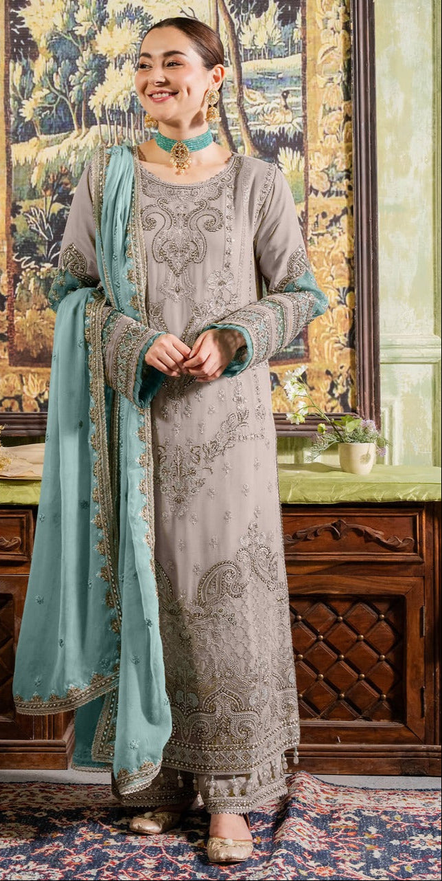 Fepic Rosemeen C 1932 Georgette Embroidered Worked Wedding Wear Pakistani Suits