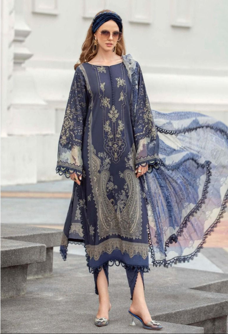Taj 495 Pure Cotton Print With Heavy Embroidery Work Casual Wear Pakistani Suits