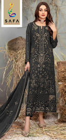 Safa Sf 1015 A Premium Georgette With Full Zarkhan Designer Embroidery Work Pakistani Suits