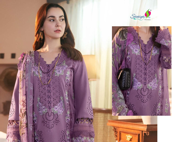 Saniya Trendz 25006 Cotton With Chikankari Embroidered Worked Pakistani Suits