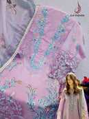 Alif Fashion 178 Pure Cotton With Heavy Embroidery Moti Work Pakistani Suits
