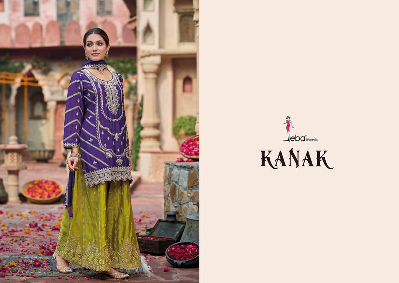 Eba Kanak 1798 Heavy Chinon With Emboidery Work Wedding Wear Suit