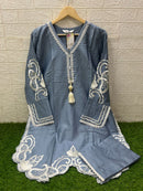 Laxuria 1497 B Designer Tunic With Gorgeous Heavy Embroidery Work Pakistani Pret Kurti