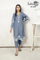 Laxuria 1497 B Designer Tunic With Gorgeous Heavy Embroidery Work Pakistani Pret Kurti