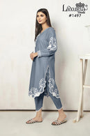 Laxuria 1497 B Designer Tunic With Gorgeous Heavy Embroidery Work Pakistani Pret Kurti