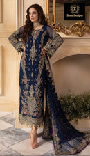 Ziaaz Designs Code 766 Georgette Heavy Handwork Embroidery Semi Stitched Pakistani Outfit
