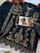 Ziaaz Designs Code 766 Georgette Heavy Handwork Embroidery Semi Stitched Pakistani Outfit