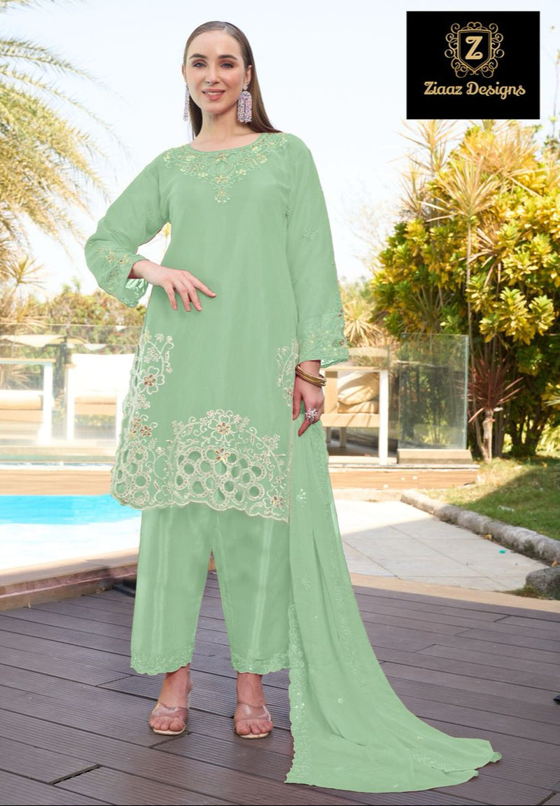 Ziaaz Designs Code 881 B Cambric Cotton Cutwork Handwork Pakistani Suits