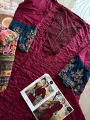 Mehboob Tex 1578 B Pure Viscose Lawn With Heavy Self Embroidery Attached Laces Pakistani Suits