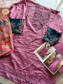 Mehboob Tex 1578 C Pure Viscose Lawn With Heavy Self Embroidery Attached Laces Pakistani Suits