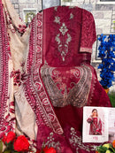 Taj 496 Pure Cotton Print With Heavy Embroidery Work Pakistani Suits