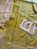 Mehboob Tex 1599 C Viscose Cambric Cotton With Heavy Self Embroidery Work Pakistani Suits