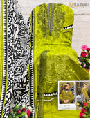 Al Zohaib Az 1100 A Pure Cotton Print With Patch Work Pakistani Suits