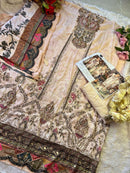 Mehboob Tex 1615 Pure Viscose Maslin Digital Print With Aari Handwork Pakistani Suits