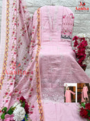 Aasha 1117 Pure Camric Cotton Print With Chikankari Embroidery Work Pakistani Suits