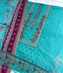 Jihan Chevron 3374 N Pure Lawn Cotton With Heavy Self Embroidery Patch Work Pakistani Suits