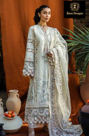 Ziaaz Designs Code 904 A Cambric Cotton Semi Stitched Very Heavy Embroidery Work Pakistani Suits