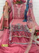 Fepic Rosemeen C 1973 B Organza Embroidered Worked Pakistani Suits