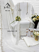 Al Qasr MA 128 Fox Georgette With Heavy Embroidery Hand Khatli Work Pakistani Suits