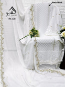 Al Qasr MA 128 Fox Georgette With Heavy Embroidery Hand Khatli Work Pakistani Suits