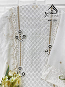 Al Qasr MA 128 Fox Georgette With Heavy Embroidery Hand Khatli Work Pakistani Suits
