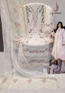 Alif A 183 Pure Cotton With Heavy Embroidery Work With Moti Work Pakistani Suits
