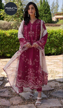 Mehboob Tex 1651 Pure Visocse Lawn With Heavy Self Embroidery Attached Laces Pakistani Suits