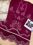 Mehboob Tex 1651 Pure Visocse Lawn With Heavy Self Embroidery Attached Laces Pakistani Suits