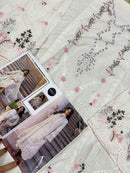 Mehbbob Tex 1649 Pure Visocse Lawn With Heavy Self Embroidery Attached Laces Pakistani Suits