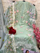 Alif Fashion A 149 B Pure Cotton With Heavy Embroidery Work Pakistani Suits