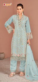 Fepic Rosemeen 1952 D Organza Embroidered Heavy Handwork Pakistani Suits
