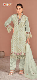 Fepic Rosemeen 1952 B Organza Embroidered Heavy Handwork Pakistani Suits