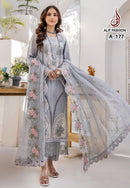 Alif A 177 C Pure Cotton With Heavy Embroidery Work With Jarkan Work Pakistani Suits